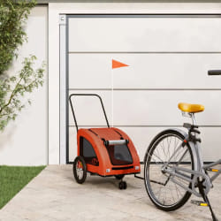 vidaXL Remorque de vélo pour animaux de compagnie orange