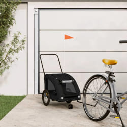 vidaXL Remorque de vélo pour animaux de compagnie noir