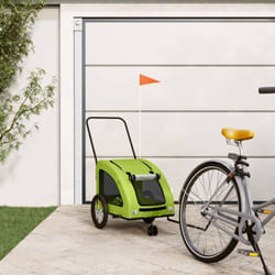 Vidaxl - Remorque de vélo pour animaux de compagnie vert