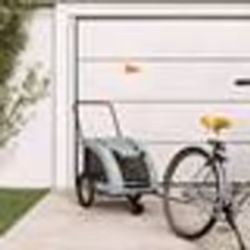vidaXL Remorque de vélo pour animaux de compagnie gris