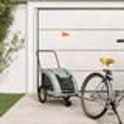 vidaXL Remorque de vélo pour animaux de compagnie gris