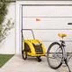 vidaXL Remorque de vélo pour animaux de compagnie jaune