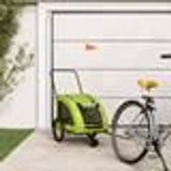 vidaXL Remorque de vélo pour animaux de compagnie vert