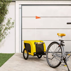 Vidaxl - Remorque de vélo pour animaux de compagnie jaune et noir