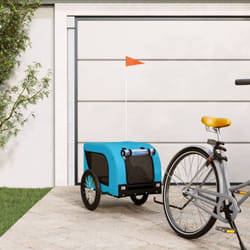 Vidaxl - Remorque de vélo pour animaux de compagnie bleu et noir