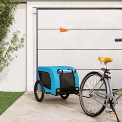 vidaXL Remorque de vélo pour animaux de compagnie bleu et noir