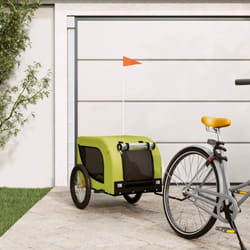 Vidaxl - Remorque de vélo pour chien vert et noir tissu oxford et fer