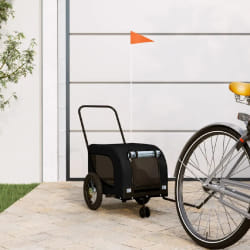 vidaXL Remorque de vélo pour animaux de compagnie noir