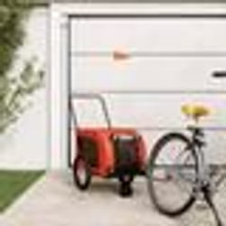 vidaXL Remorque de vélo pour animaux de compagnie orange et noir