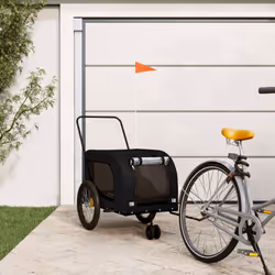 Cette remorque de vélo pour animaux de compagnie pratique est un excellent complément à la journée de votre animal de compagn ...
