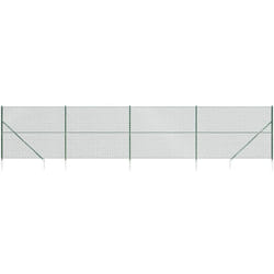 Vidaxl - Clôture à mailles losangées avec piquet d'ancrage vert 1,8x10 m
