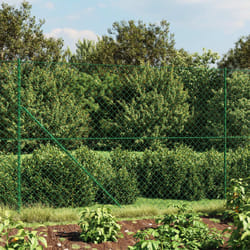 vidaXL Clôture à mailles losangées avec bride vert 1,8x25 m