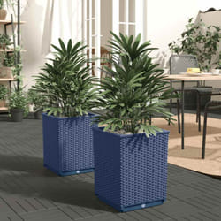 Vidaxl - Jardinières 2 pcs gris foncé 30x30x37 cm polypropylène