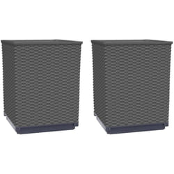 Vidaxl - Jardinières 2 pcs noir 30x30x37 cm polypropylène