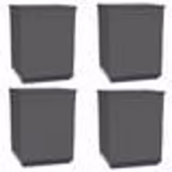 vidaXL Jardinières 4 pcs noir 30x30x37 cm polypropylène