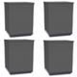 vidaXL Jardinières 4 pcs noir 30x30x37 cm polypropylène