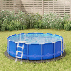 Vidaxl - Bâche de piscine gris clair Ø244 cm géotextile polyester