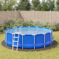 vidaXL Bâche de piscine gris clair Ø500 cm géotextile polyester