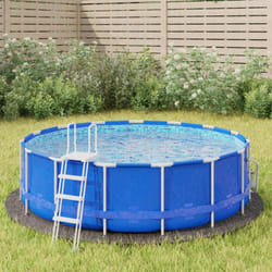 Bâche de piscine gris clair Ø306 cm géotextile polyester Vidaxl