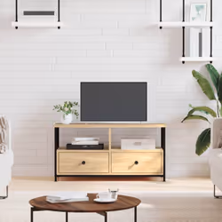 Ce meuble TV industriel est un supplément pratique et accrocheur à votre intérieur. Matériau robuste : le bois d'ingénierie e ...