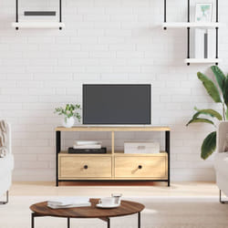 Vidaxl - Meuble tv chêne sonoma 90x33x45 cm bois d'ingénierie et fer
