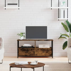 vidaXL Meuble TV - Chêne fumé