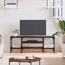 Ce meuble TV industriel est un supplément pratique et accrocheur à votre intérieur. Matériau robuste : le bois d'ingénierie e ...