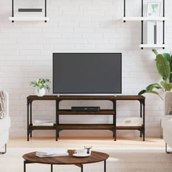 Vidaxl - Meuble tv chêne marron 121x35x45 cm bois d'ingénierie et fer