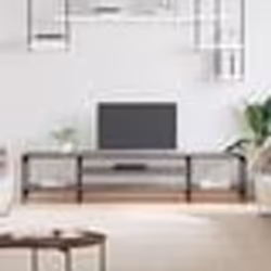 vidaXL Meuble TV sonoma gris 201x35x45 cm bois d'ingénierie et fer