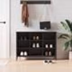 vidaXL Armoire à chaussures noir 100x35x70 cm bois d'ingénierie