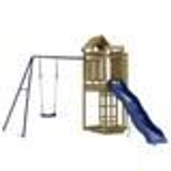 vidaXL Aire de jeux dextérieur bois de pin imprégné ensemble de jeu ensemble de jeu en bois ensemble de terrain de jeu 3156885