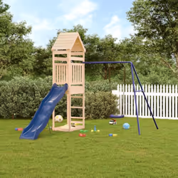 Vous voulez donner à vos enfants la liberté de jouer à la maison ? Cet ensemble de jeu d'extérieur en bois transforme votre j ...