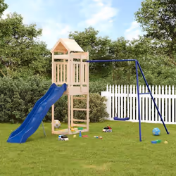 vidaXL Aire de Jeux dExtérieur Ensemble de Jeu avec Escalade et Balançoire Tour de Jeu pour Enfant Jardin Terrasse Bois 31569 ...
