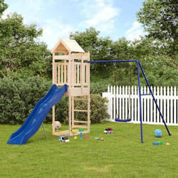 vidaXL Aire de Jeux dExtérieur Ensemble de Jeu avec Escalade et Balançoire Tour de Jeu pour Enfant Jardin Terrasse Bois 3156949