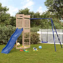 vidaXL Ensemble de jeu dextérieur bois de pin massif ensemble de jeu ensemble de jeu en bois ensemble de terrain de jeu 31570 ...