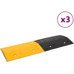 Ralentisseurs 3 Pcs Jaune Et Noir 97x32,5x4 Cm Caoutchouc Vidaxl