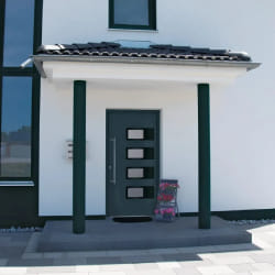 vidaXL Porte d'entrée 100x200 Aluminium/PVC - Anthracite