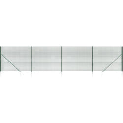 Clôture en treillis métallique et piquet d'ancrage vert 1,6x10m Vidaxl