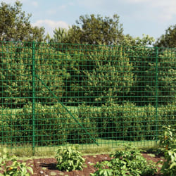 Vidaxl - Clôture en treillis métallique et piquet d'ancrage vert 1,6x10m