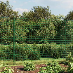 Vidaxl - Clôture en treillis métallique et piquet d'ancrage vert 1,6x10m