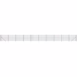 Cette clôture en treillis métallique polyvalente avec piquets d'ancrage est idéale pour créer une barrière sûre et durable au ...