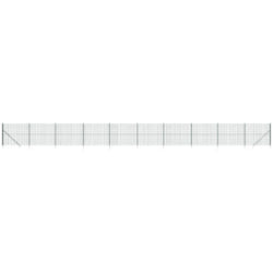 Vidaxl - Clôture en treillis métallique et piquet d'ancrage vert 2,2x25m