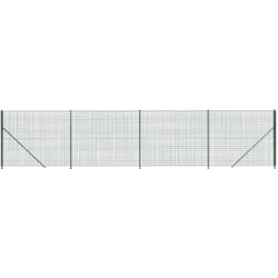 vidaXL Clôture en treillis métallique avec bride vert 2,2x10 m