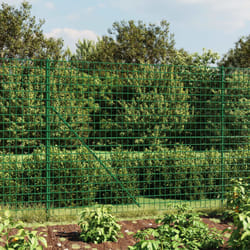 vidaXL Clôture en treillis métallique avec bride vert 2,2x25 m