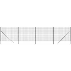 vidaXL Clôture en treillis métallique anthracite 2x10 m
