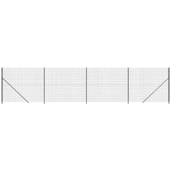 Vidaxl - Clôture en treillis métallique avec bride anthracite 1,6x10 m