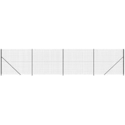 Vidaxl - Clôture en treillis métallique avec bride anthracite 1,4x10 m