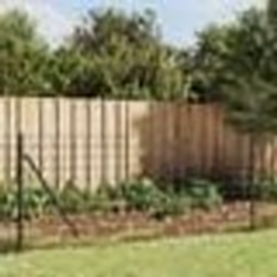vidaXL Clôture en treillis métallique avec bride anthracite 1x25 m
