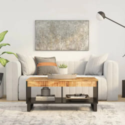 vidaXL Table basse - Bois de manguier