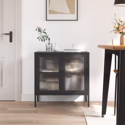 Ce buffet classique, au look moderne, est un supplément pratique et décoratif à votre intérieur. Matériau stable : le cadre d ...